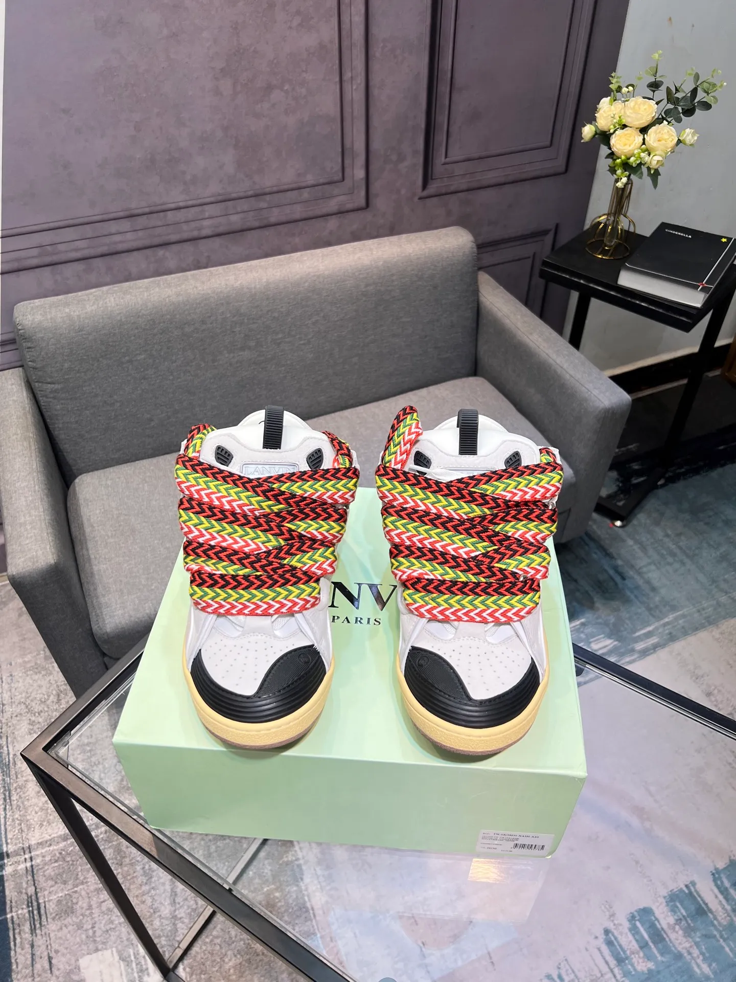 Men's men's shoes💰780 [LANVIN] Latest lace-up fashionable casual sneakers for couples High-quality CLAY couple series‼ ️ The latest trendy products of the season 🌈Many bloggers have planted grass and purchased the original open-mold customization. The upper and outsole are sewn with mark threads without edge sealing. Multiple material splicing combination design. Very versatile for fashionable and casual wear. Comfortable on the feet. Recommended for self-retention (upper cowhide + cow suede + breathable mesh) inner foot pad cowhide exclusive original open-mold clear logo rubber outsole ⚠️36-44 yards (45 custom-made)